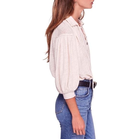 Free People Rush Hour Button Henley Top - Picture 3 of 6